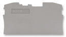 WAGO 2006-1291 END PLATE, FOR 2 COND TB, GREY