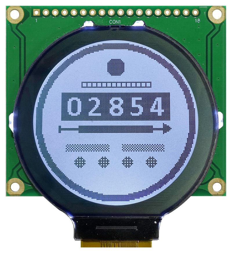 Midas MD128128A6W-FPTLW Graphic LCD 128 x Pixels Black on White 3V Parallel Serial Transflective