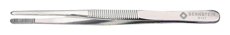 Bernstein Werkzeugfabrik 5-117 5-117 Tweezer Heavy Duty Straight Round Nickel Plated Steel 145 mm Length