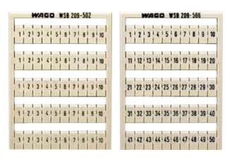 WAGO 209-503 Terminal Block Marker, Terminal Block Marker Card, 11-20