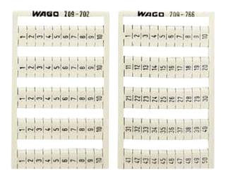 WAGO 209-504 Terminal Block Marker, Terminal Block Marker Card, 21-30