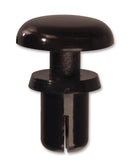 TR Fastenings TRSR 4040 B Snap Rivet Black Nylon 6 4.2 mm Mount 1.7 - 2.5 Grip 1.8 Depth 8 Ext Diameter