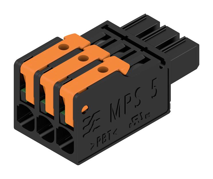 Weidmuller 2741570000 2741570000 Pluggable Terminal Block 5 mm 3 Ways 20AWG to 14AWG 2.5 mm&Acirc;&sup2; Snap In 26.8 A