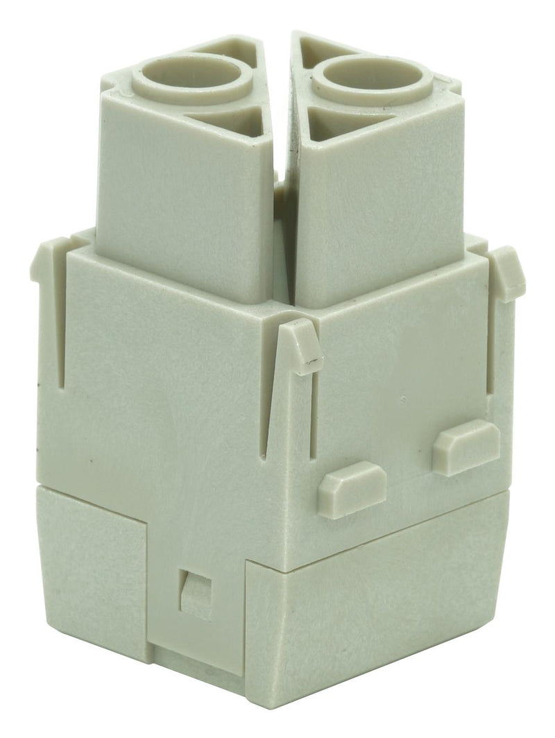 Multicomp PRO MP009482 Heavy Duty Connector MP-HM Inserts Module 2 Contacts Receptacle Screw Socket