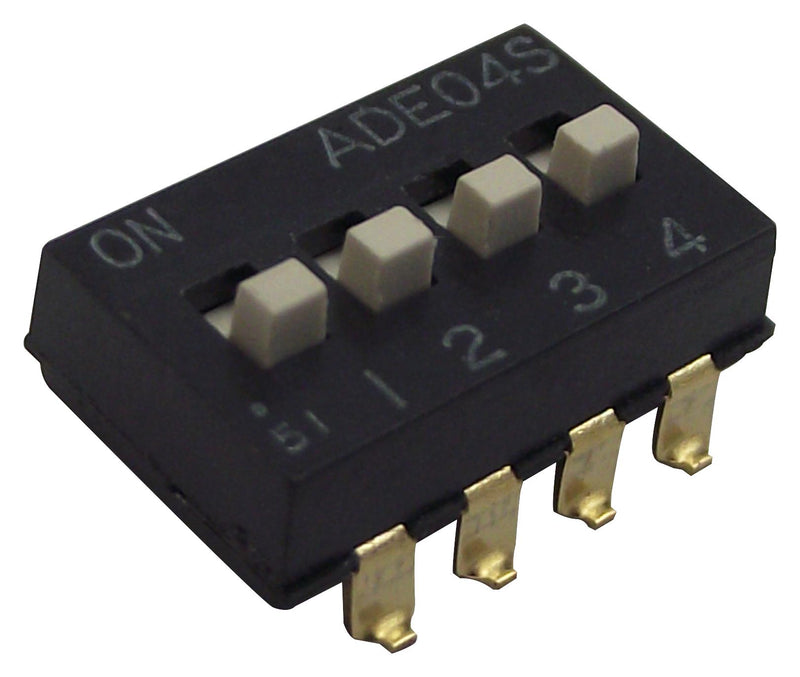 Alcoswitch - TE Connectivity 1825058-7. DIP Switch 4POS Spst Slide