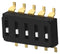 Alcoswitch - TE Connectivity EDS05SGRSTR04Q DIP / SIP Switch Recessed Type 5 Circuits Spst SMD EDS Series Sealed 24 V