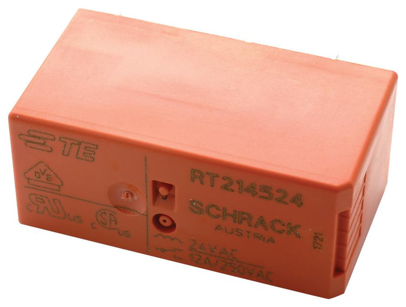 Schrack - TE Connectivity RT214730. Power Relay Spdt 230 VAC 12 A RT1 Series Through Hole Non Latching