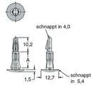 Ettinger 06.81.116 06.81.116 PCB Spacer Reverse Lock-In Support Nylon 6.6 6.4mm x 3.2mm