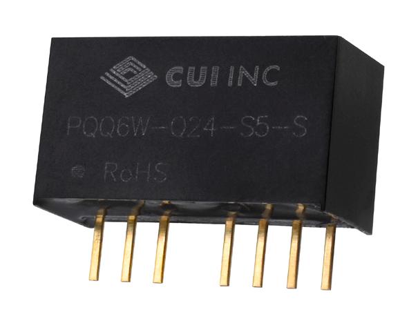 CUI PQQ6W-Q24-S24-S Isolated Through Hole DC/DC Converter ITE 4:1 6 W 1 Output 24 V 250 mA