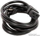 SCHURTER 6009.5195 POWER CORD, NEMA5-15/IEC, 2.5M, 15A, BLACK