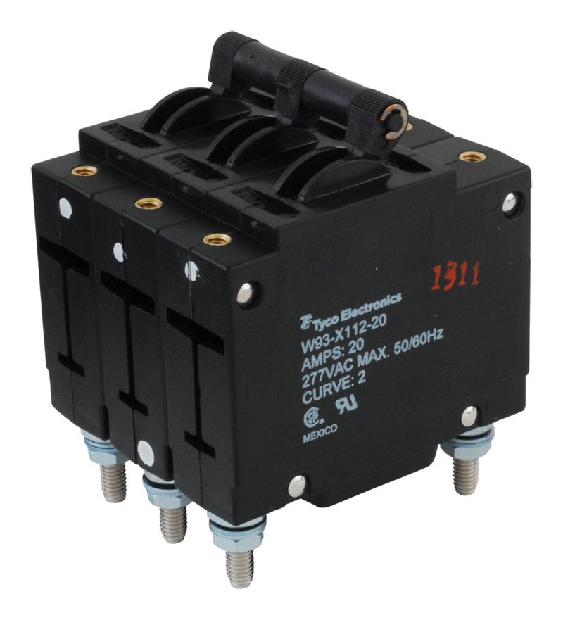 POTTER&amp;BRUMFIELD - TE Connectivity W93-X112-20 W93-X112-20 Circuit Breaker Hydromagnetic 3P 277V