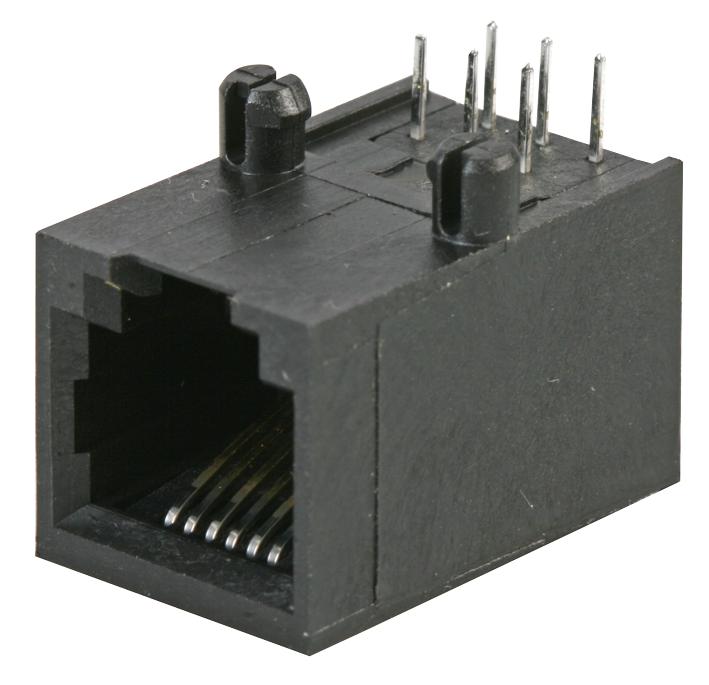 STEWART CONNECTOR SS-6466-NF Modular Connector, RJ11, 64 Series, Jack, 6 Contacts, 6 Ways, 1 Ports