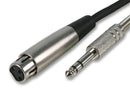 PRO SIGNAL SVC682-1M Audio / Video Cable Assembly, XLR Plug, 3 Way, 6.35mm (1/4") Stereo Jack Plug, 3.2 ft, 1 m, Black