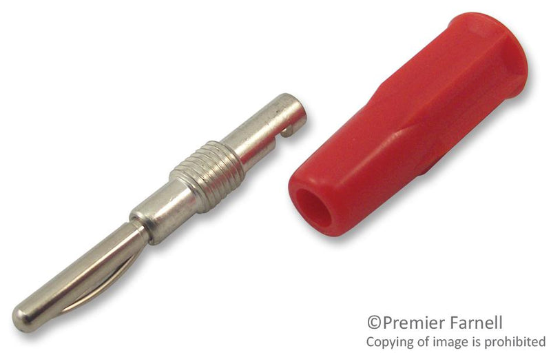 Radiall R921331 R921331 Banana Test Connector 2mm Plug 10 A Nickel Plated Contacts Red