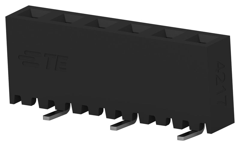 TE Connectivity 2307813-6 PCB Receptacle Board-to-Board 2 mm 1 Rows 6 Contacts Surface Mount Ampmodu Series