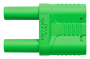 Schutzinger SKURZ 6100 / 19-4 IG 2MB NI GN Banana Test Connector Plug Cable Mount 32 A 1 kV Nickel Plated Contacts Green