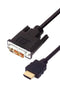 L-COM HD-DVI-MM-3 Cable Assy Hdmi PLUG-DVI-D Plug 9.8FT New