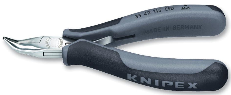 KNIPEX 35 42 115 ESD ESD Electronics Half-Round Bent Nose Pliers 115mm