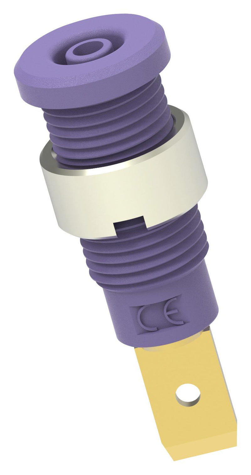 Tenma 72-13968 Banana Test Connector Jack Panel Mount 10 A 600 V Gold Plated Contacts Purple