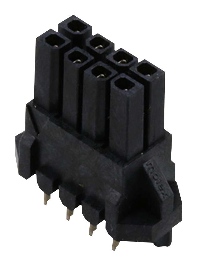 Molex 44769-0801 Wire-To-Board Connector 3 mm 8 Contacts Receptacle Micro-Fit 3.0 BMI 44769 Series Through Hole