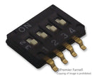 OMRON ELECTRONIC COMPONENTS A6H-4101 DIP / SIP Switch, 4 Circuits, SPST, SMD, A6H Series, DIP Unsealed, 24 VDC