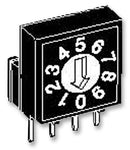 OMRON ELECTRONIC COMPONENTS A6RV-101RF Rotary Coded Switch, A6RV Series, Through Hole, 10 Position, 24 VDC, BCD, 25 mA