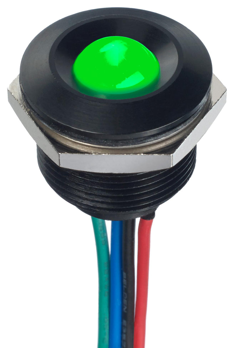 Apem Q19P5BZZRGB12ECA Panel Indicator RGB 19MM 12VDC