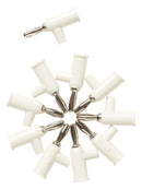 POMONA 1825-9 BANANA PLUG, 15A, SCREW, WHITE