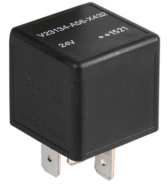 TE Connectivity V23134A0052X278 Automotive Relay 12 VDC 60 A Spdt Socket Quick Connect Power F4 Series