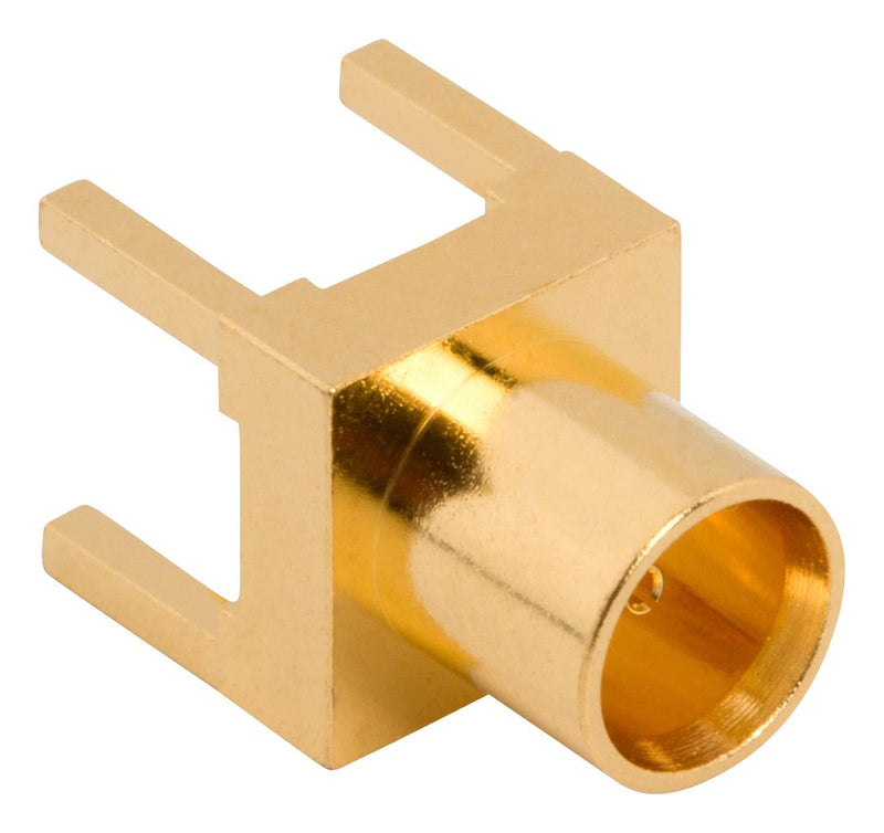 Amphenol RF 919-415J-71P12G / Coaxial Connector MCX Straight Jack Through Hole Vertical 75 ohm Beryllium Copper New