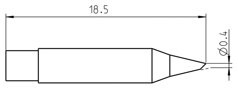 Weller RTM 004 B MS Soldering TIP Bevel 0.4MM