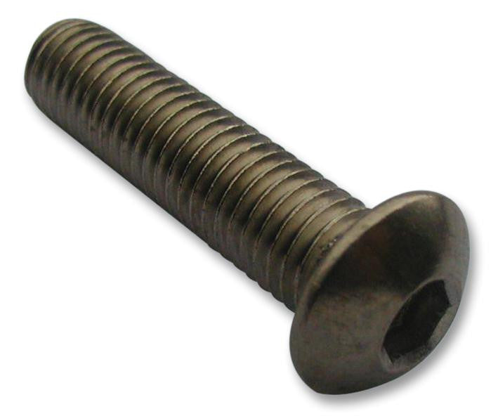 TR FASTENINGS M420 BHA2MCS100- Socket Screw, Button Head Hex Socket, Stainless Steel, 20 mm, M4, Pack of 100