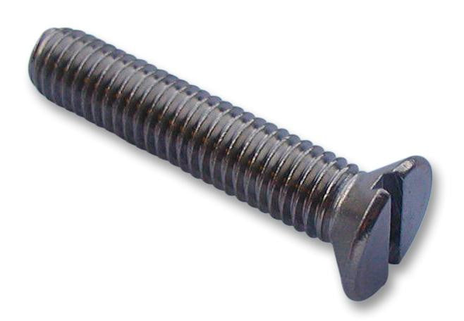 TR FASTENINGS M312 KSA2MCS100- Machine Screw, M3, Stainless Steel, 12 mm, Flat / Countersunk Head Slotted