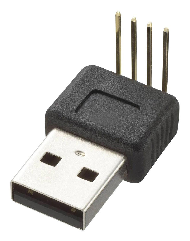 Clever Little BOX CLB-JL-8136 USB Connector End W/Pin Type A Plug 4 Ways Through Hole Mount Right Angle