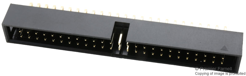 Multicomp MC-254-50-00-RA-DIP Wire-To-Board Connector Right Angle 2.54 mm 50 Contacts Header MC 254 Series Through Hole