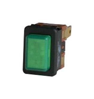 Multicomp PRO MP005738 Pushbutton Switch Spst Rectangular Raised Green