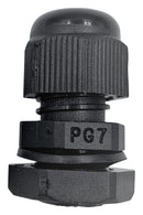 PRO Elec PELB0279 Cable Gland PG7 3 mm 6.5 NBR (Nitrile Butadiene Rubber) Nylon 6.6 (Polyamide 6.6) Black