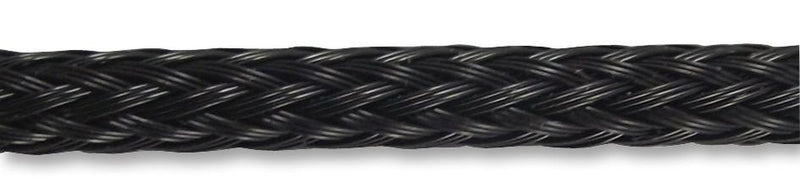 PRO POWER PP-03-0 Sleeving, Braided, 100 m, 328 ft, 5 mm, PE (Polyester), Black