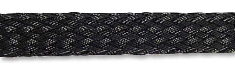 PRO POWER PP-05-0 Sleeving, Braided, 100 m, 328 ft, 9 mm, PE (Polyester), Black