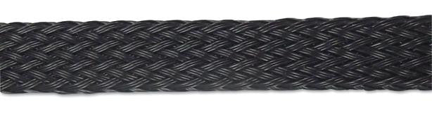 PRO POWER PP-06-0 Sleeving, Braided, 100 m, 328 ft, 11 mm, PE (Polyester), Black