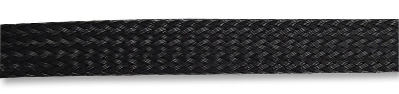 PRO POWER PP-08-0 Sleeving, Braided, 100 m, 328 ft, 12 mm, PE (Polyester), Black