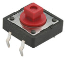 Multicomp MC32875 MC32875 Tactile Switch MCDTS-2 Top Actuated Through Hole Plunger for Cap 260 gf 50mA at 12VDC