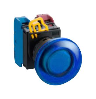 Idec YW1L-M4E10QM3S Illuminated Pushbutton Switch YW Series SPST-NO Momentary Spring Return 240 V Blue