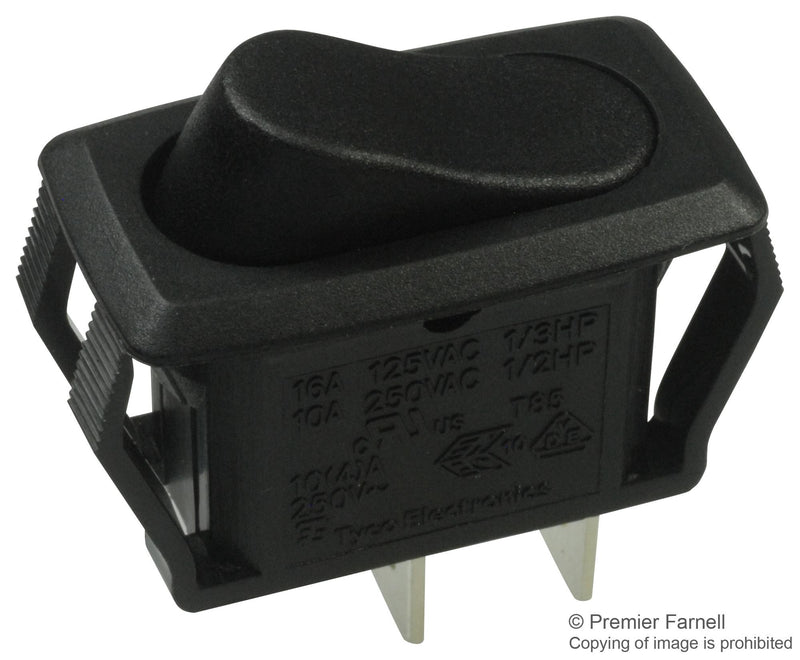 ALCOSWITCH - TE CONNECTIVITY PRBSA1-16F-BB000 SWITCH, ROCKER, SPST, 16A, 250V, BLACK