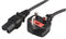 PRO Elec PELR0049 Mains Power Cord With Fuse Plug UK to IEC 60320 C15 2 m 10 A 250 VAC Black