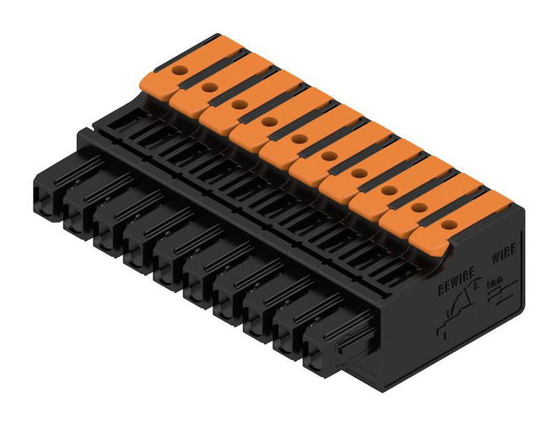 Weidmuller 2741640000 2741640000 Pluggable Terminal Block 5 mm 10 Ways 20AWG to 14AWG 2.5 mm&Acirc;&sup2; Snap In 26.8 A