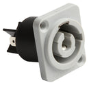 Amphenol HP-3-MDG Power Entry Connector Grey Keyed Out HP Series Receptacle 250 VAC 25 A Panel Mount