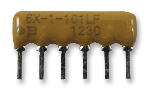 BOURNS 4606X-102-473LF Fixed Network Resistor, 47 kohm, 3 Elements, SIP, Isolated, 4600X Series, 6 Pins