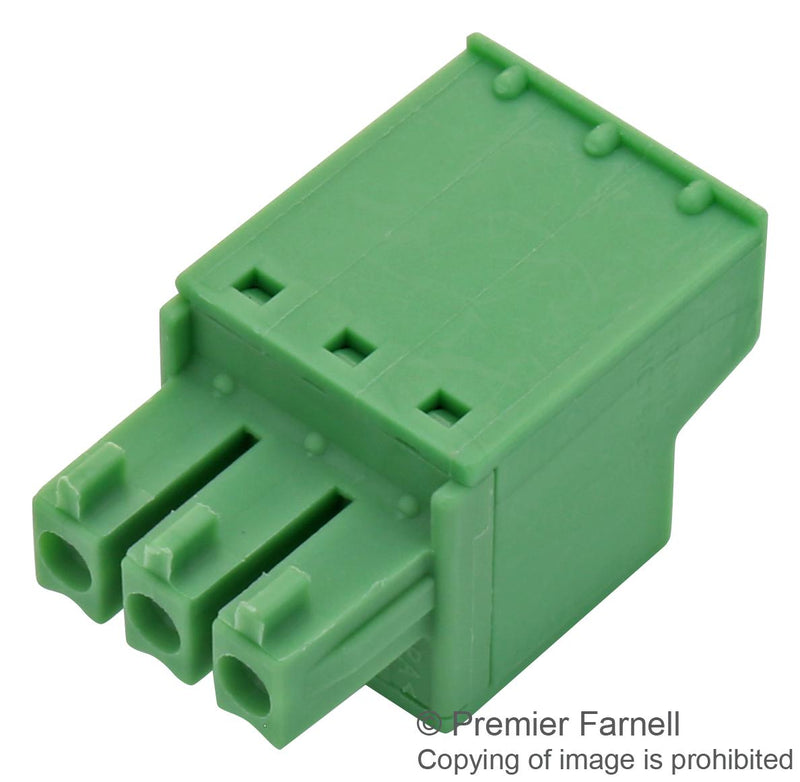 Phoenix Contact FRONT-MC15/3-ST-381 FRONT-MC15/3-ST-381 Pluggable Terminal Block 3.81 mm 3 Ways 28AWG to 16AWG 1.5 mm&Acirc;&sup2; Screw 8 A