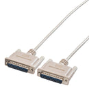 Roline 11.01.3530 Computer Cable D Subminiature Plug 25 Way 9.8 ft 3 m Beige